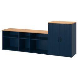 Tumba pentru TV Ikea Skruvby 226x38x90 (Negru-Albastru)