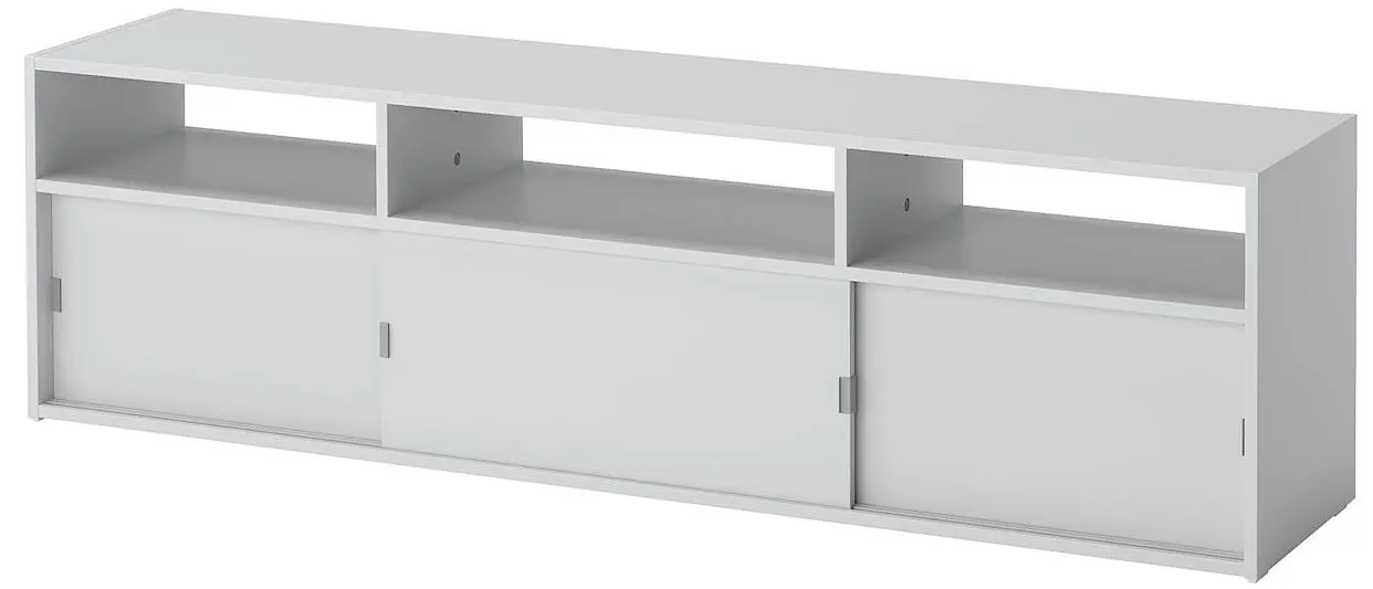 Тумба РТВ Ikea Spiksmed раздвижные двери 155x32x44 (Серый)