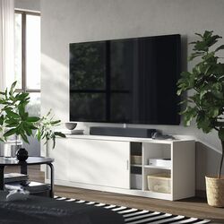 Tumba TV Ikea Tonstad usi glisante 177x37x56 (Alb)