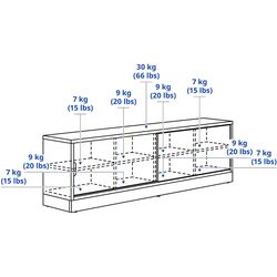 Тумба РТВ Ikea Tonstad раздвижные дверцы 177x37x56 (Белый) Thumb