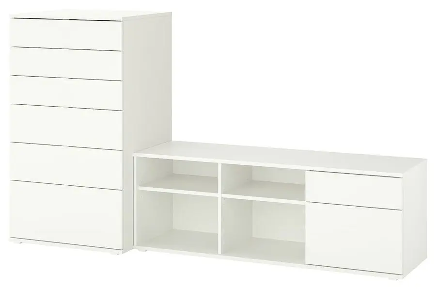 Tumba pentru TV Ikea Vihals 216x47x120 (Alb)