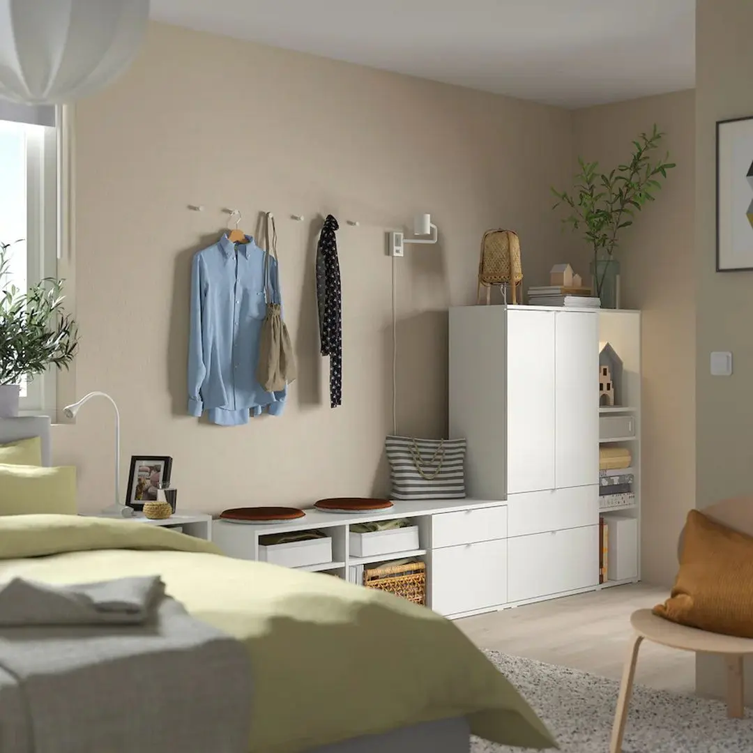 Тумба РТВ Ikea Vihals 251x37x140 (Белый)