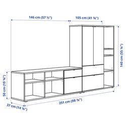 Тумба РТВ Ikea Vihals 251x37x140 (Белый) Thumb