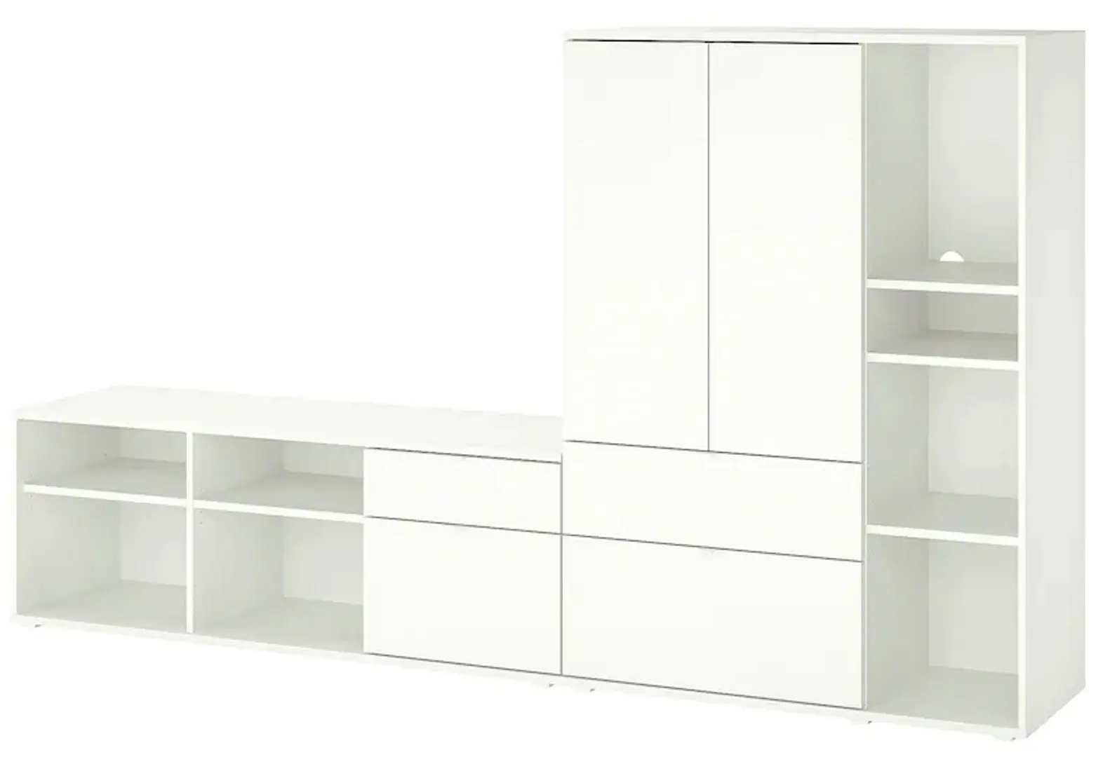 Тумба РТВ Ikea Vihals 251x37x140 (Белый)