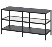 Tumba pentru TV Ikea Vittsjo 100x36x53 (Negru-Maro/Sticla)