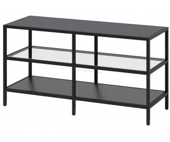 Tumba pentru TV Ikea Vittsjo 100x36x53 (Negru-Maro/Sticla)