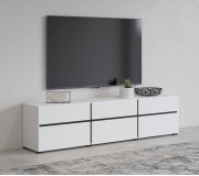 Tumba pentru TV Helvetia Cross 3D3S (White/Black)