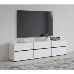 Tumba pentru TV Helvetia Cross 3D3S (White/Black)