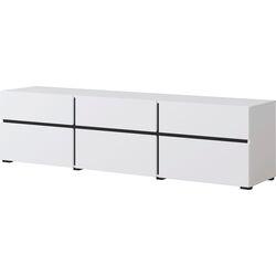 Tumba pentru TV Helvetia Cross 3D3S (White/Black) Thumb