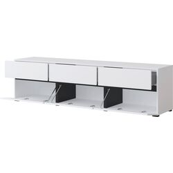 Tumba pentru TV Helvetia Cross 3D3S (White/Black) Thumb