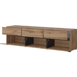 Tumba pentru TV Helvetia Cross 3D3S (Wotan Oak/Black) Thumb