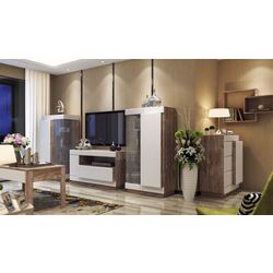 Tumba pentru TV КМК 0554 1D1IA Rokset (White Gloss/Yukon Oak) Thumb