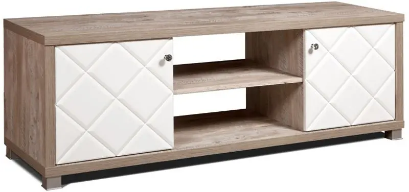 Тумба РТВ КМК 0650.10 Кристал (Дуб Юккон/Белая Эмаль)