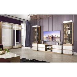 Tumba pentru TV КМК 0651.20 Hilton (Sonoma Oak/White Gloss) Thumb