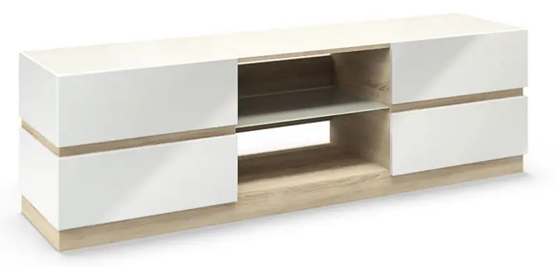 Tumba pentru TV КМК 0651.20 Hilton (Sonoma Oak/White Gloss)