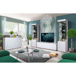 Tumba pentru TV КМК 0674.10 Kenzo 3D (White/White Gloss) Thumb