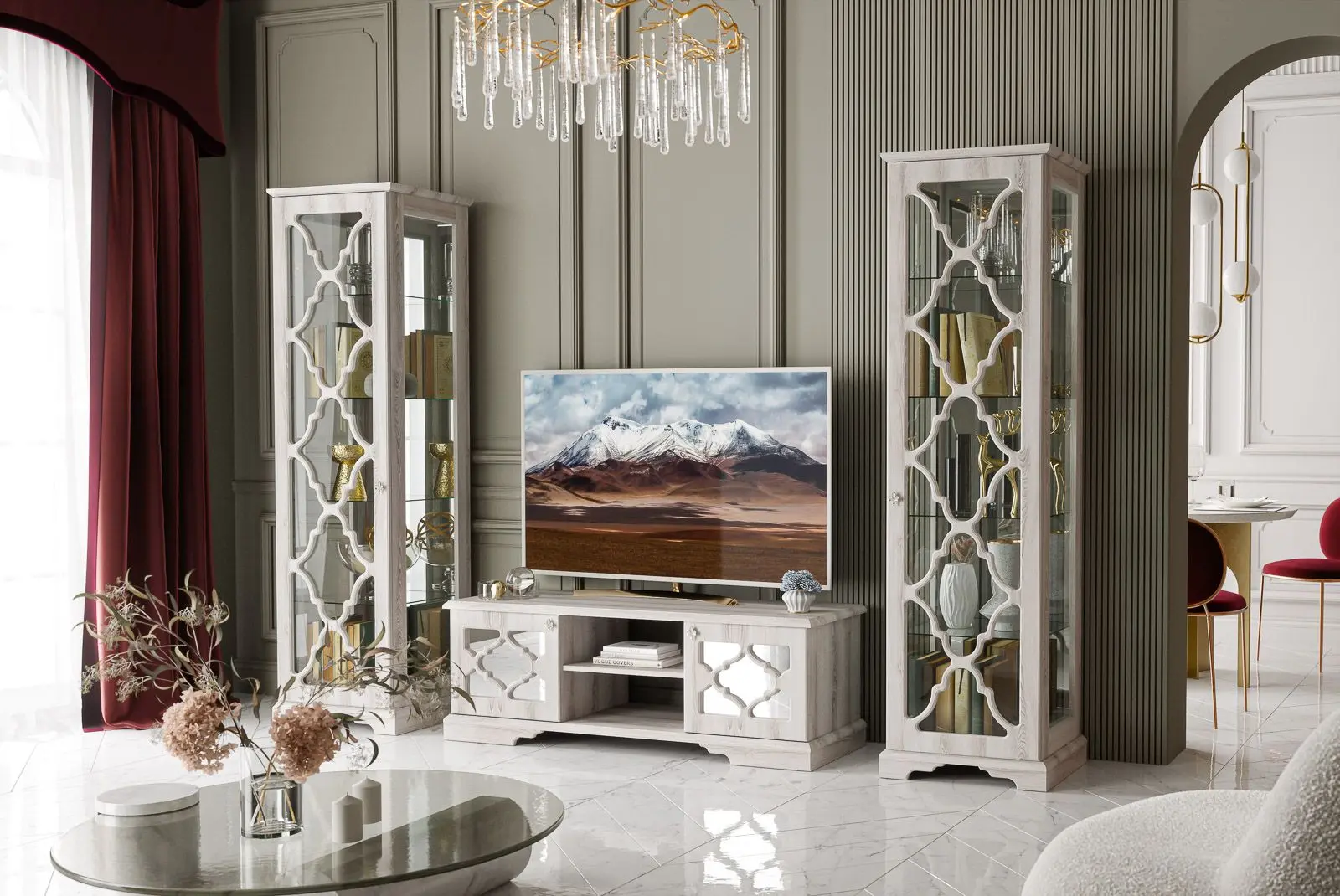 Tumba pentru TV КМК 0865.5 Sandra 2U (Atlanta Oak/Ash Oak) - 3