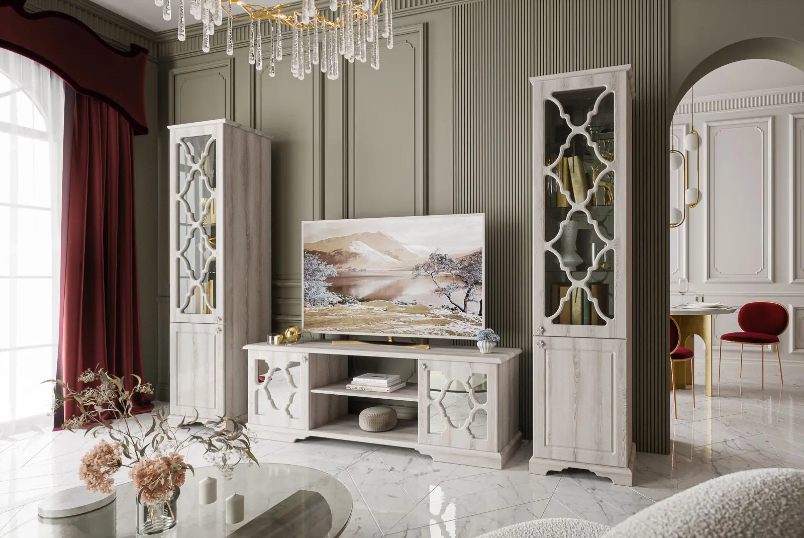 Tumba pentru TV КМК 0865.6 Sandra 1 2U (Atlanta Oak/Ash Oak) - 2