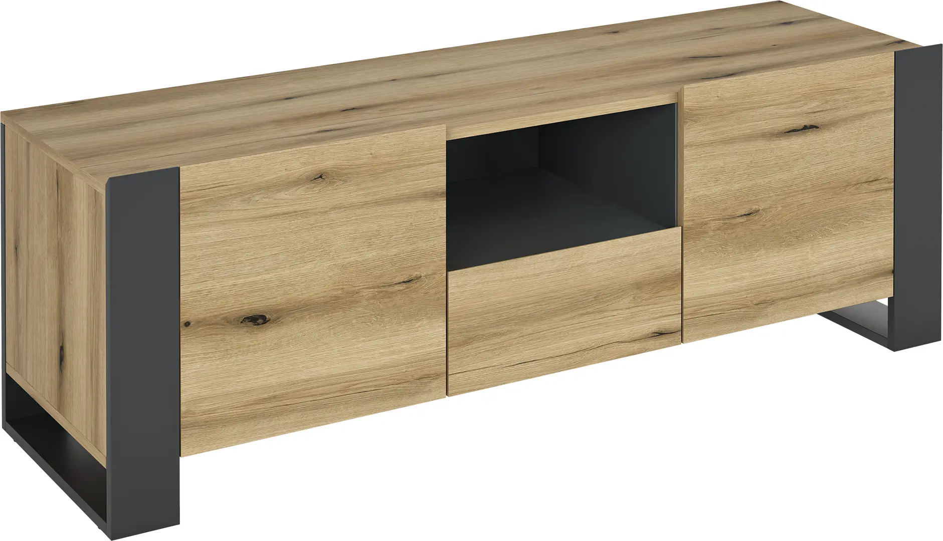 Тумба РТВ Magnusplus Combo CO4 140x46.2x42.1 (Graphite/Evoke Coast Oak)