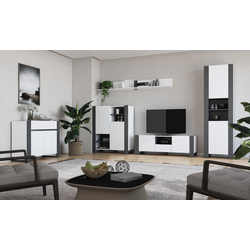 Тумба РТВ Magnusplus Combo CO4 140x46.2x42.1 (Graphite/White) Thumb