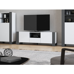 Tumba TV Magnusplus Combo CO4 140x46.2x42.1 (Graphite/White)