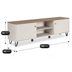 Тумба РТВ Mebel Elite Bacardi 183 (Cashmere/Castello Oak) Thumb