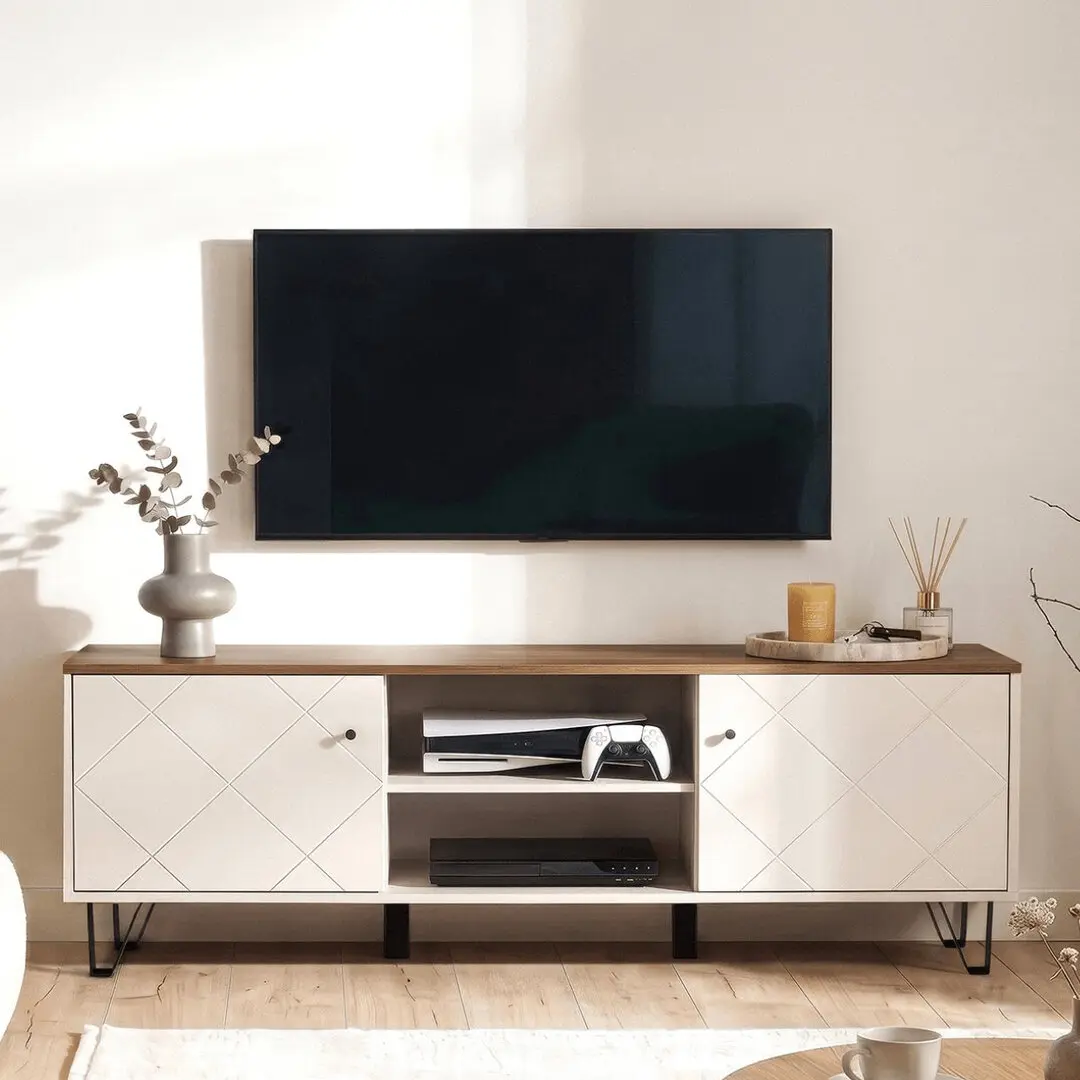 Тумба РТВ Mebel Elite Bacardi 183 (Cashmere/Castello Oak)