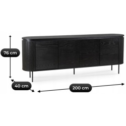 Tumba pentru TV Mebel Elite Beck 200 (Black) Thumb