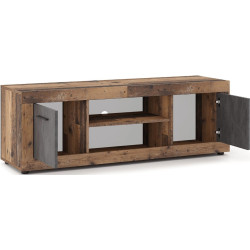 Tumba pentru TV Mebel Elite Blago 140cm (Dark Oak/Graphite) Thumb