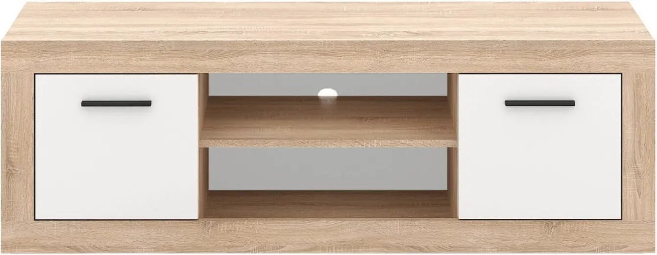 Tumba pentru TV Mebel Elite Blago 140cm (Sonoma Oak/White) - 2