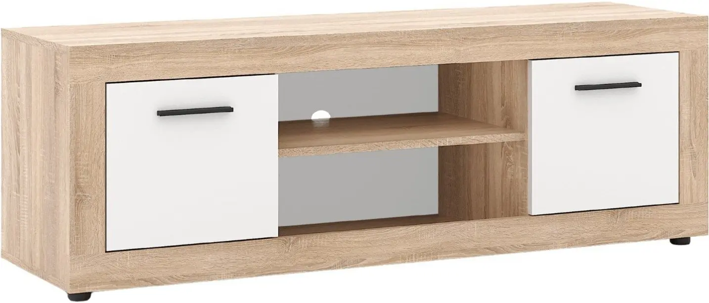 Tumba pentru TV Mebel Elite Blago 140cm (Sonoma Oak/White) - 3