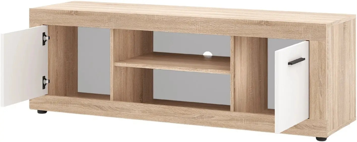 Tumba pentru TV Mebel Elite Blago 140cm (Sonoma Oak/White) - 4