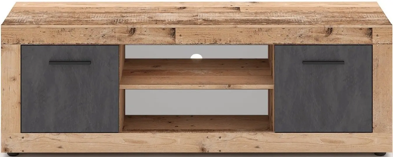 Тумба РТВ Mebel Elite Blago 140cm (Untreated Oak/Graphite) - 2