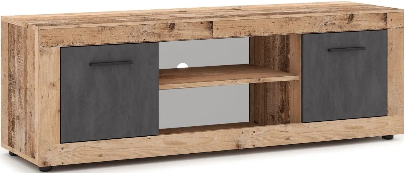 Тумба РТВ Mebel Elite Blago 140cm (Untreated Oak/Graphite) - 3