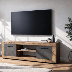 Тумба РТВ Mebel Elite Blago 140cm (Untreated Oak/Graphite)