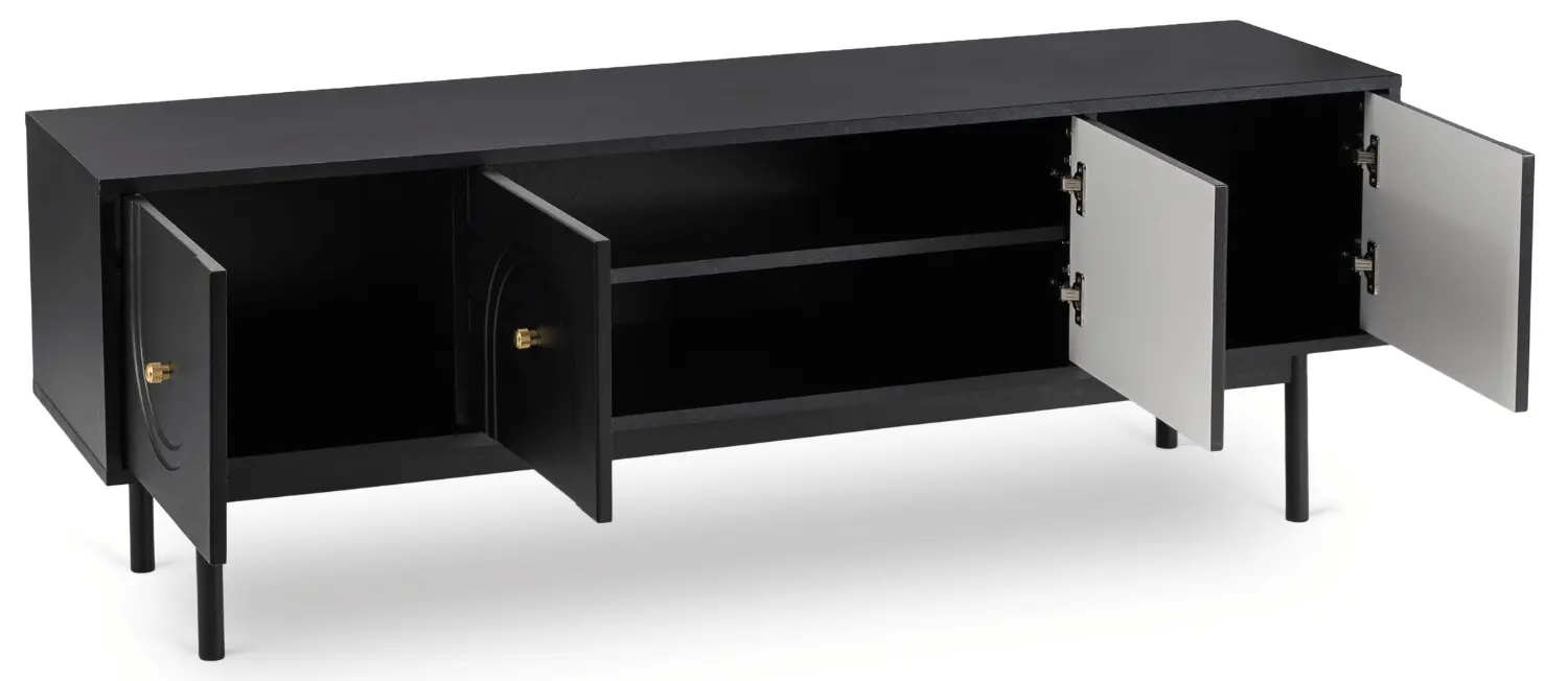 Тумба РТВ Mebel Elite Marlen 155cm (Black)