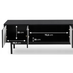 Тумба РТВ Mebel Elite Marlen 155cm (Black) Thumb