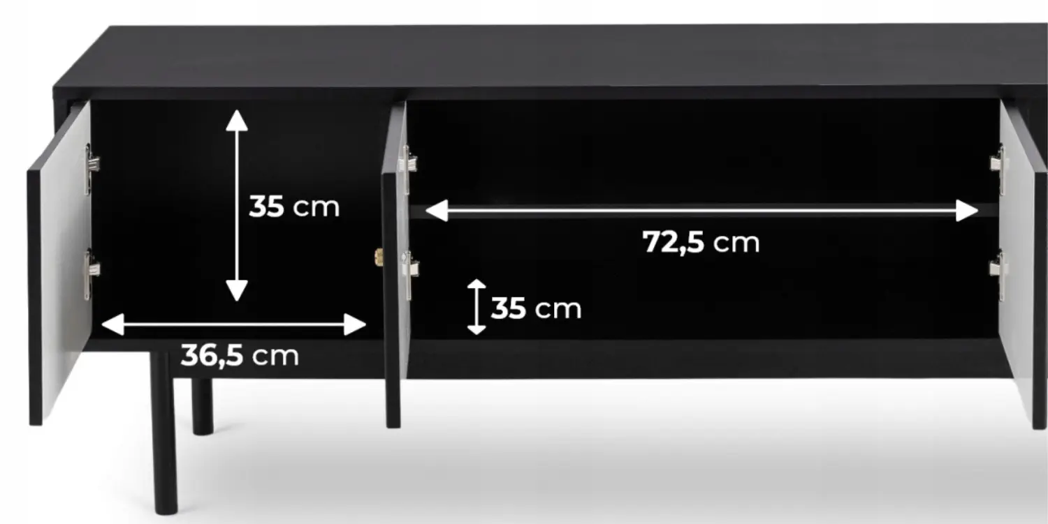 Тумба РТВ Mebel Elite Marlen 155cm (Black)