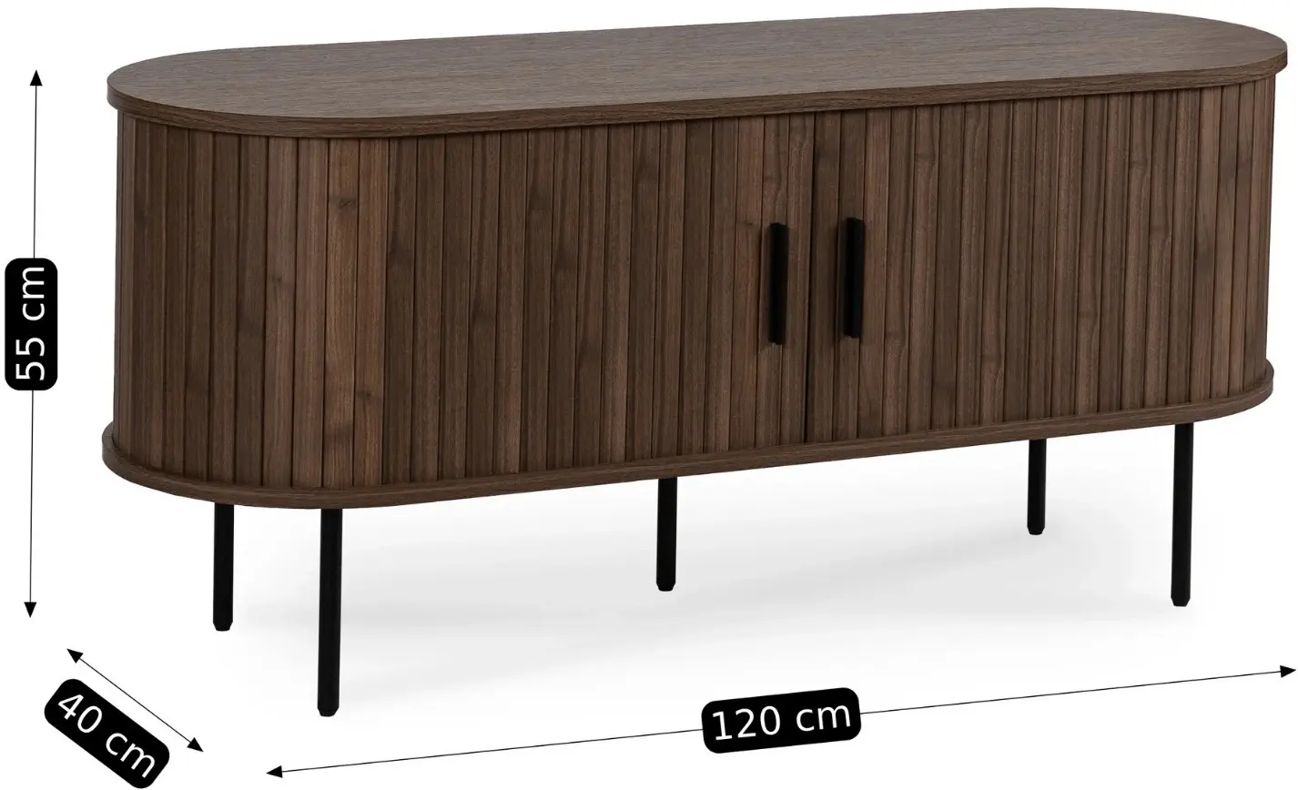 Тумба РТВ Mebel Elite Trish 120 (Walnut) - 7