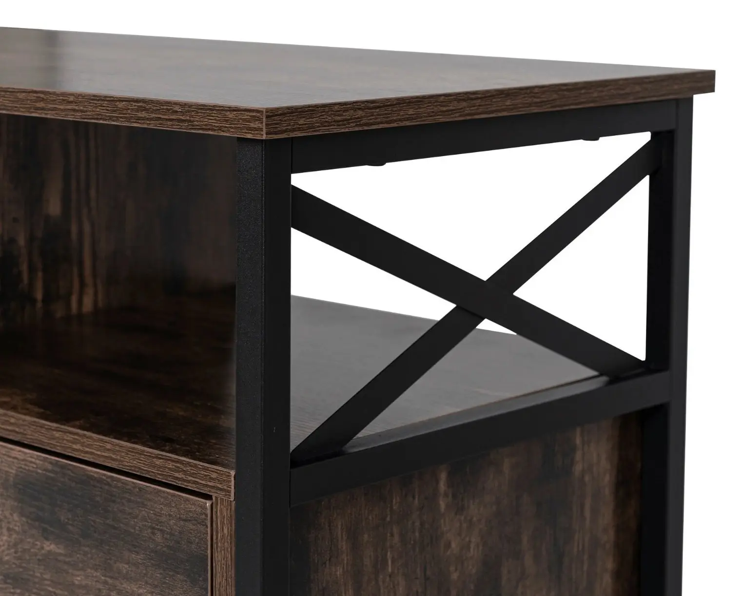 Tumba pentru TV Mebel Elite Zone 120 (Rustic Oak)