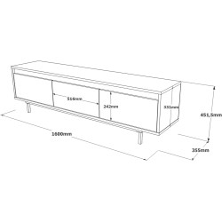 Тумба РТВ Mirage Design Luvio LV1-RL (Concrete/Larex Black) Thumb