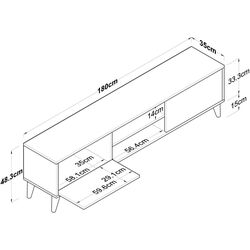 Тумба РТВ Mirage Meble A9 (Miniature Walnut) Thumb