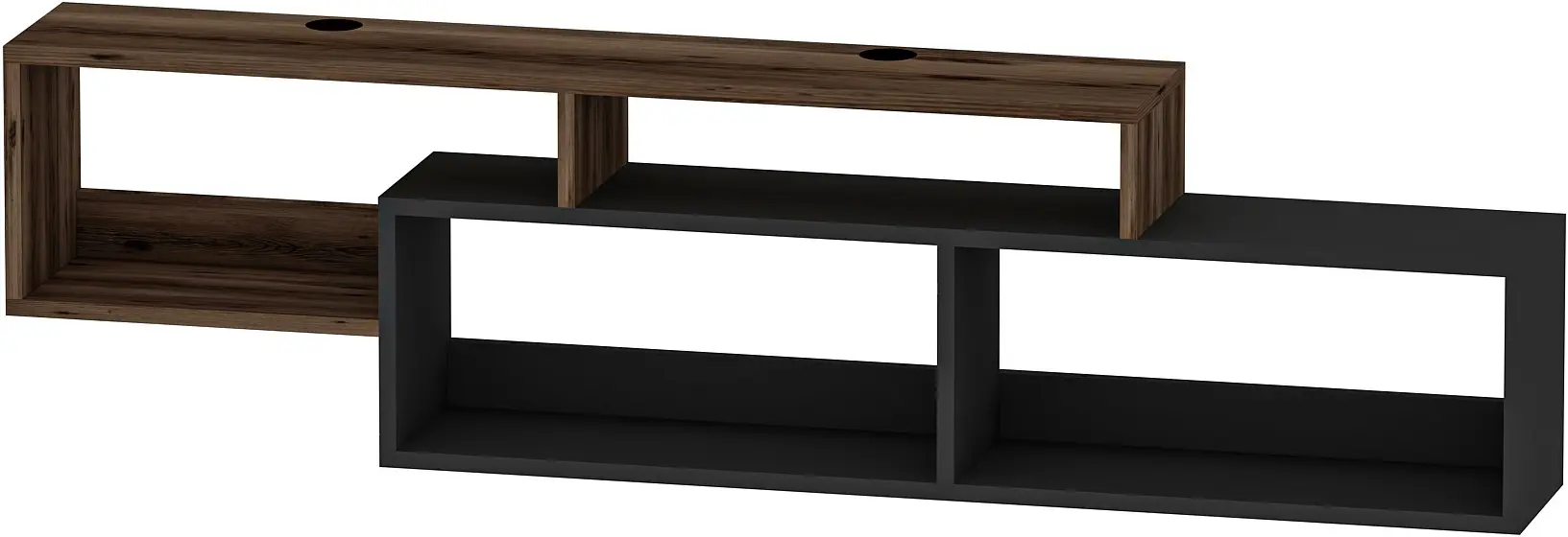 Tumba pentru TV Mirage Meble Atlantis 160x42x22 (Light Walnut/Anthracite)