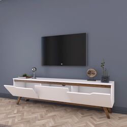 Tumba pentru TV Mirage Meble D1/M (White/Dark Walnut) Thumb
