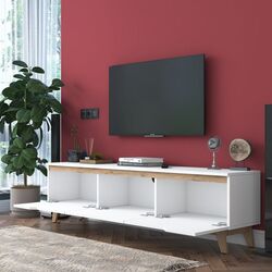 Tumba pentru TV Mirage Meble D1 (White/Light Walnut) Thumb