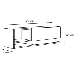 Tumba pentru TV Mirage Meble Damla (White) Thumb