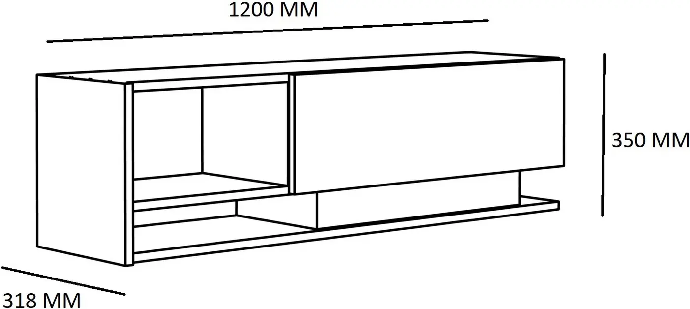 Tumba pentru TV Mirage Meble Damla (White)