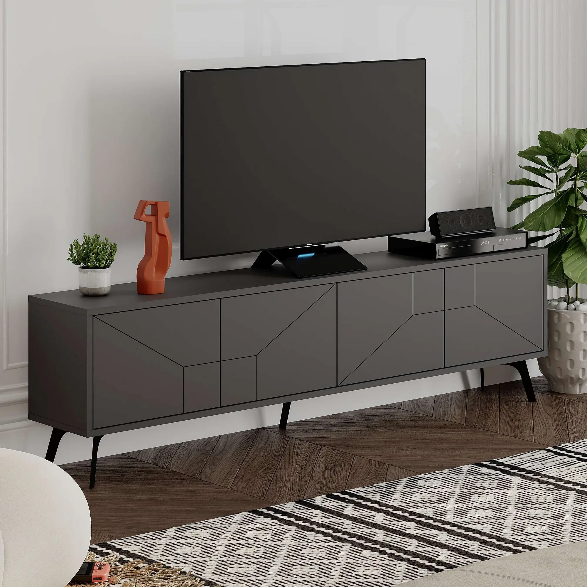 Tumba pentru TV Mirage Meble Dune 180x50x30 (Anthracite)
