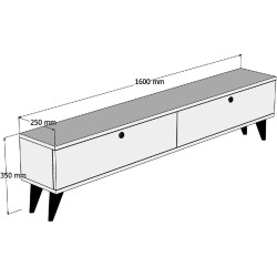 Tumba pentru TV Mirage Meble Paris (White) Thumb