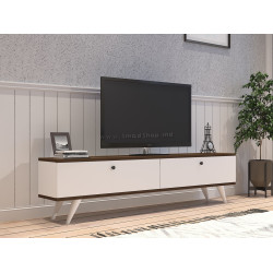 Tumba pentru TV Mirage Meble Paris (White/Walnut)
